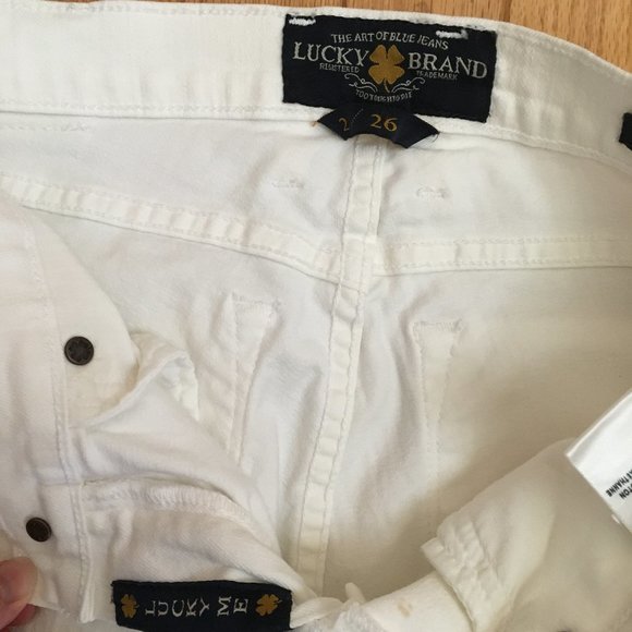 Lucky Brand White Sofia Jean Capri Size 26/2 - Picture 5 of 13